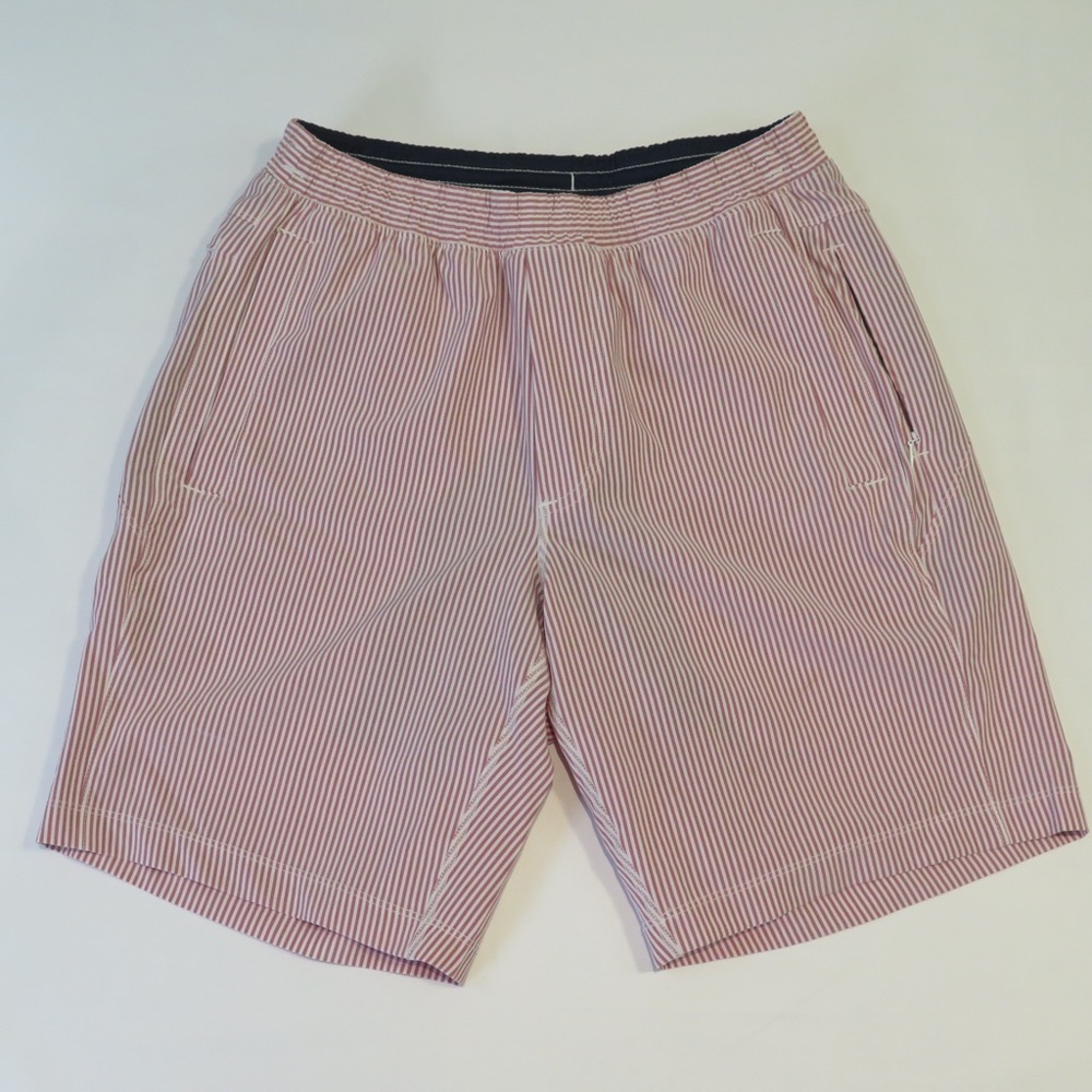Birddogs Shorts Seersucker (white/red)